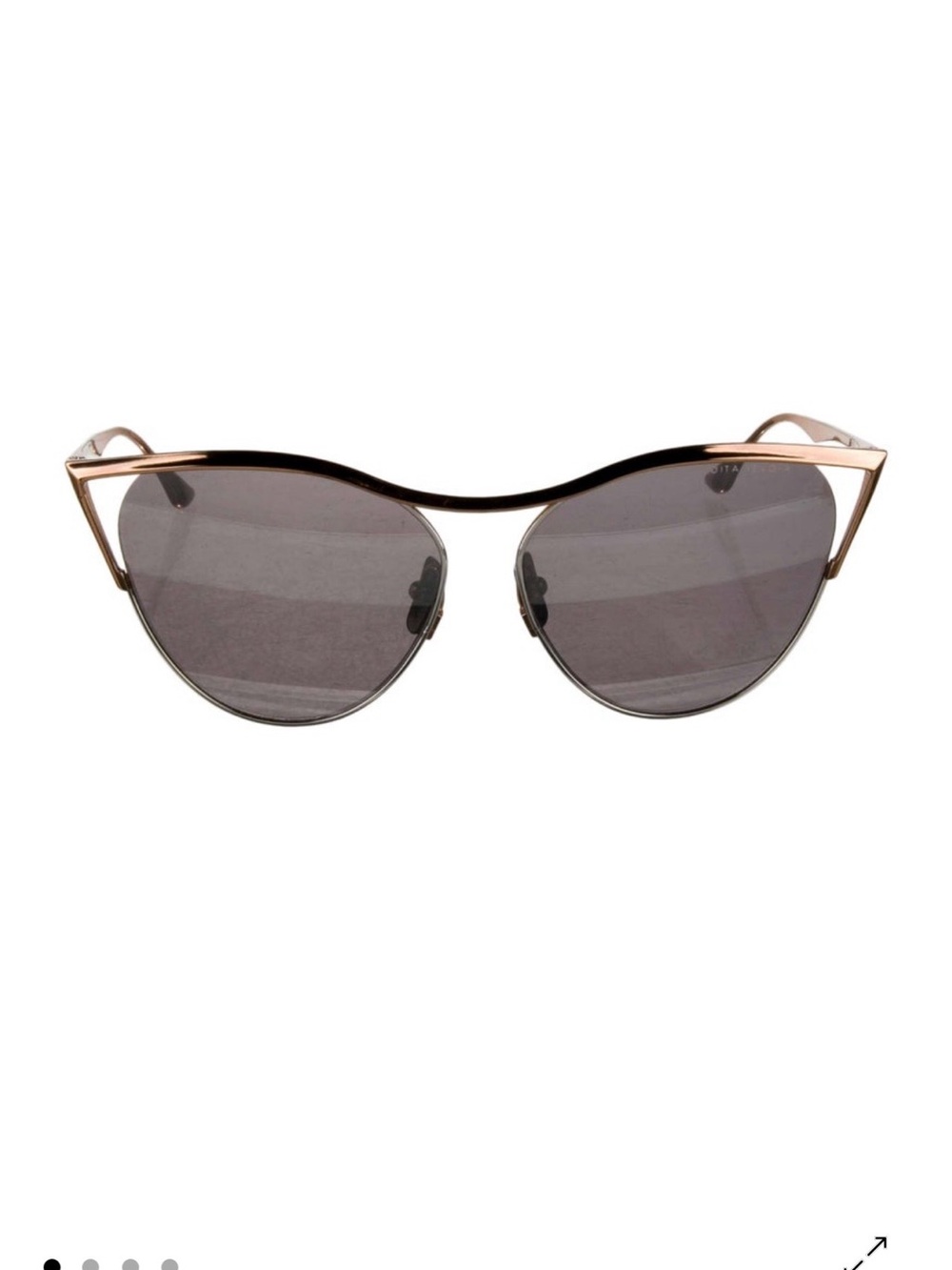 DITA Cat-Eye Sunglasses in Rose Gold and Gray